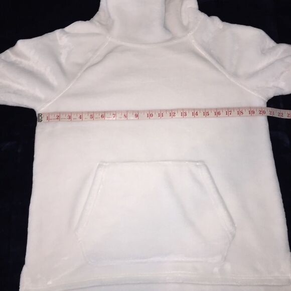 C9 by Champion Super Soft Fuzzy Sweatshirt Sz M Ivory Front Pocket High Neck - Picture 6 of 8